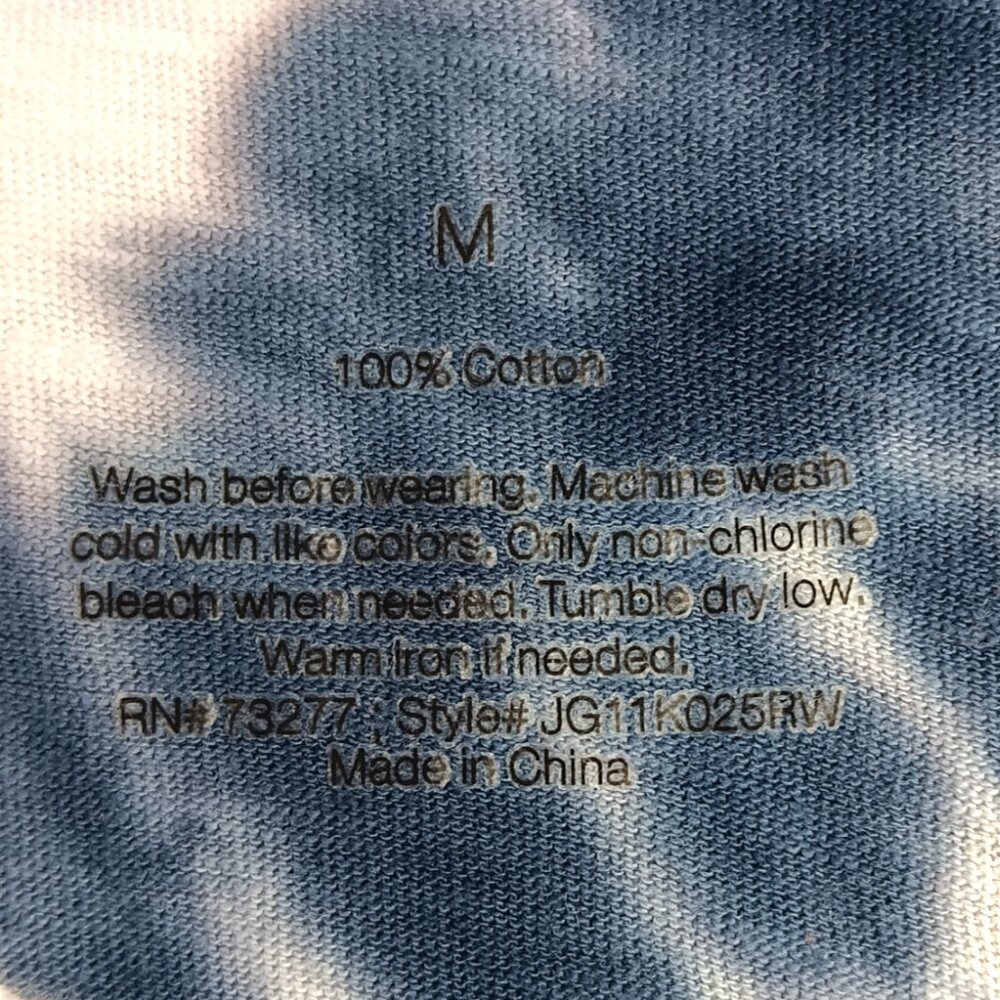 SO Tie Dye T-Shirt- Women's Crop- MEDIUM- Blue- White- Cool Casual - Picture 6 of 6